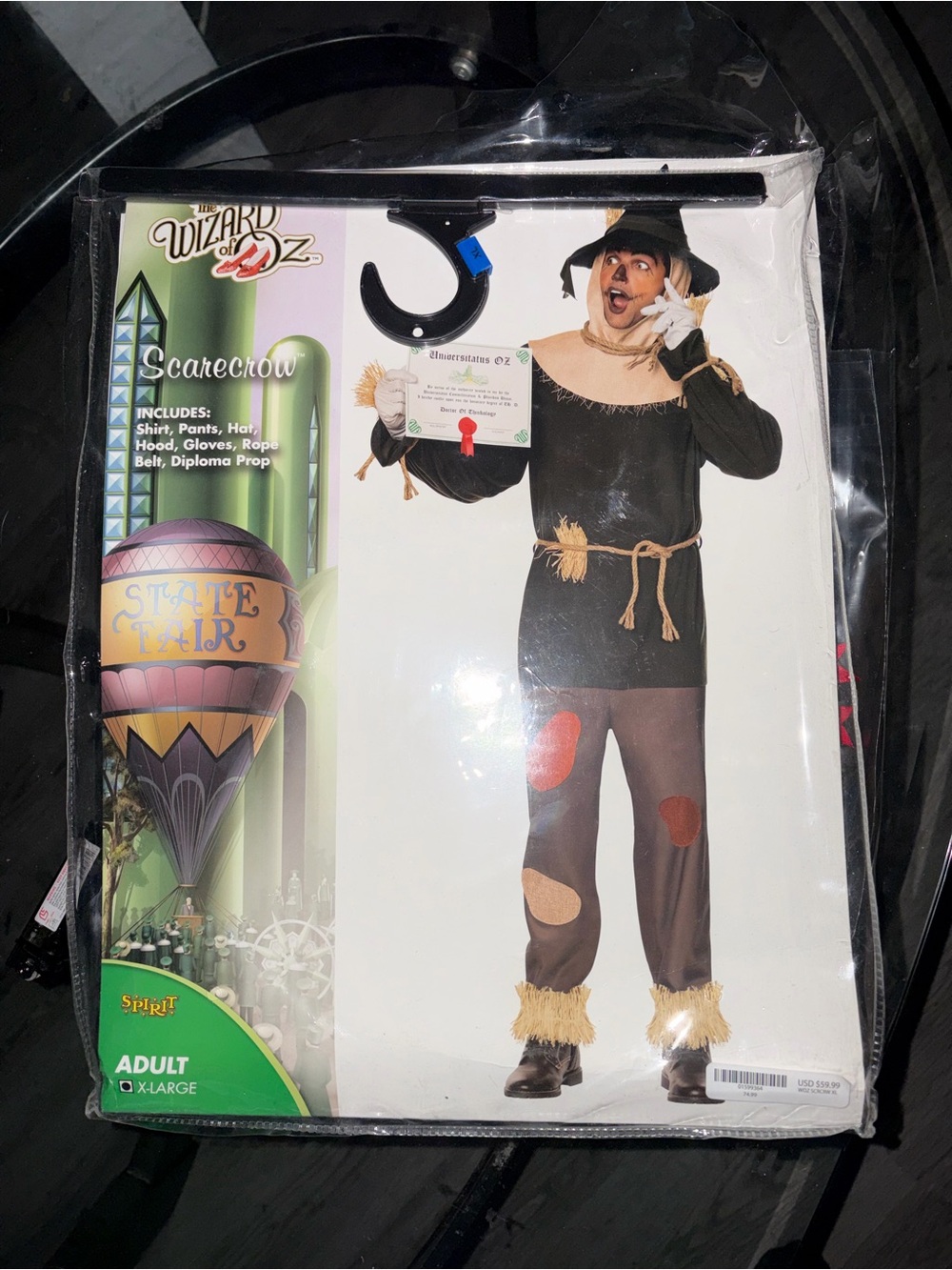 Spirit Wizard of Oz Adult Scarecrow Costume - Black, Brown, Tan